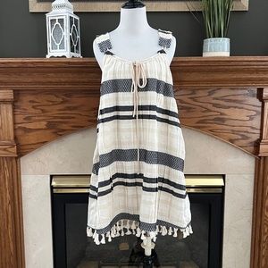 Lisa & Lucy Coastal‎ Boho Tassel Mini Dress Sz. L